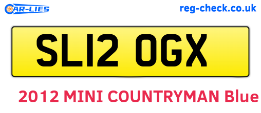 SL12OGX are the vehicle registration plates.