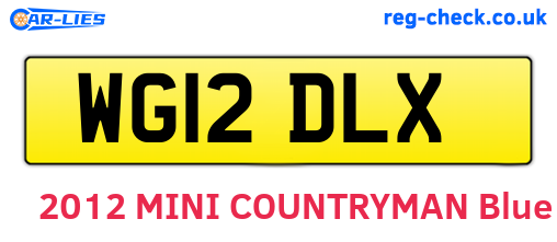 WG12DLX are the vehicle registration plates.