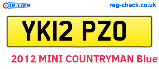 YK12PZO are the vehicle registration plates.