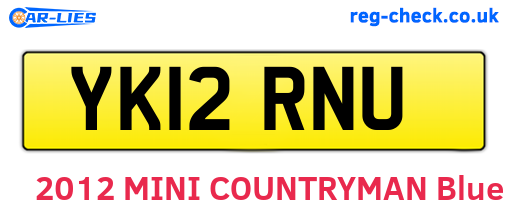 YK12RNU are the vehicle registration plates.