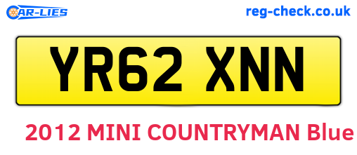 YR62XNN are the vehicle registration plates.