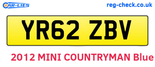 YR62ZBV are the vehicle registration plates.