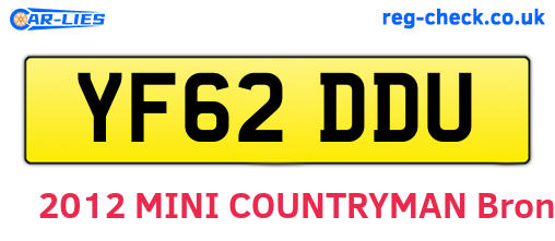 YF62DDU are the vehicle registration plates.