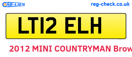LT12ELH are the vehicle registration plates.