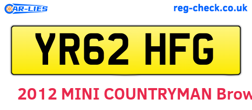 YR62HFG are the vehicle registration plates.