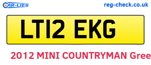 LT12EKG are the vehicle registration plates.