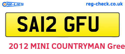 SA12GFU are the vehicle registration plates.
