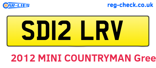 SD12LRV are the vehicle registration plates.