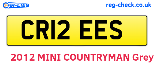 CR12EES are the vehicle registration plates.