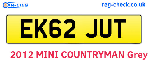 EK62JUT are the vehicle registration plates.