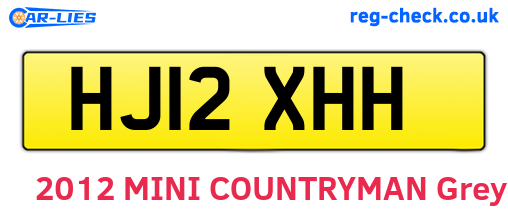 HJ12XHH are the vehicle registration plates.
