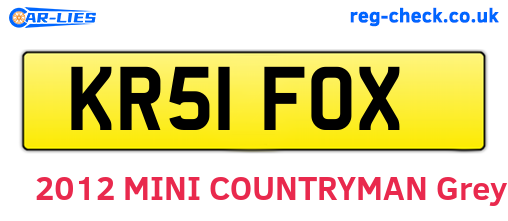 KR51FOX are the vehicle registration plates.