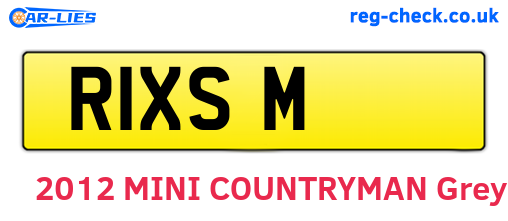 R1XSM are the vehicle registration plates.