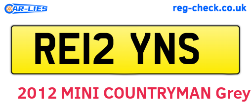 RE12YNS are the vehicle registration plates.