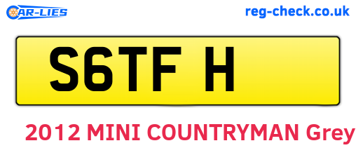 S6TFH are the vehicle registration plates.