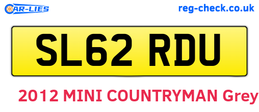 SL62RDU are the vehicle registration plates.
