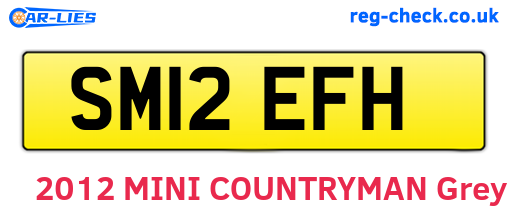 SM12EFH are the vehicle registration plates.