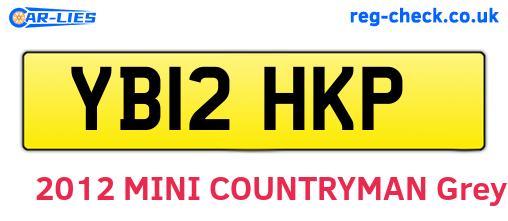 YB12HKP are the vehicle registration plates.