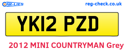 YK12PZD are the vehicle registration plates.