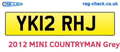 YK12RHJ are the vehicle registration plates.