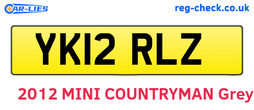 YK12RLZ are the vehicle registration plates.