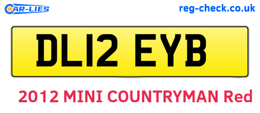 DL12EYB are the vehicle registration plates.