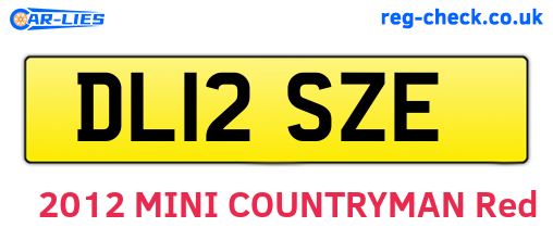 DL12SZE are the vehicle registration plates.