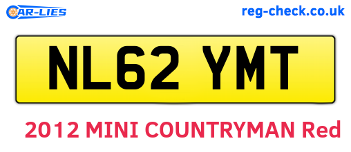 NL62YMT are the vehicle registration plates.