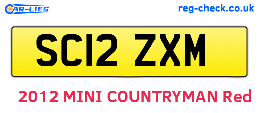SC12ZXM are the vehicle registration plates.