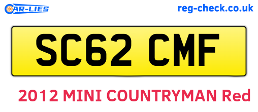 SC62CMF are the vehicle registration plates.