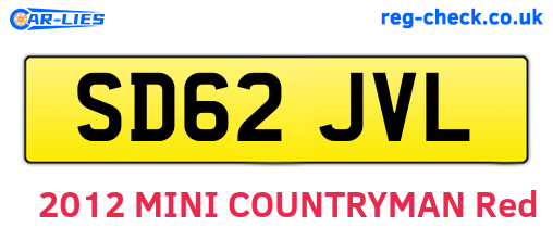 SD62JVL are the vehicle registration plates.