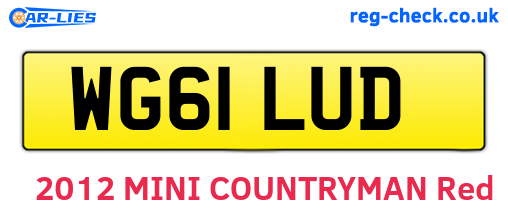 WG61LUD are the vehicle registration plates.