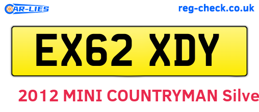 EX62XDY are the vehicle registration plates.