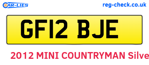 GF12BJE are the vehicle registration plates.