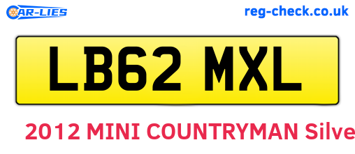 LB62MXL are the vehicle registration plates.
