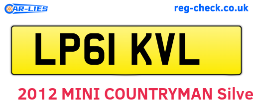 LP61KVL are the vehicle registration plates.