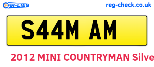 S44MAM are the vehicle registration plates.