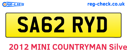 SA62RYD are the vehicle registration plates.