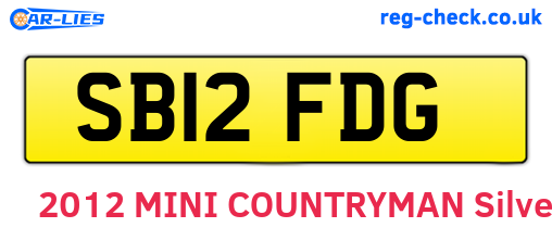 SB12FDG are the vehicle registration plates.