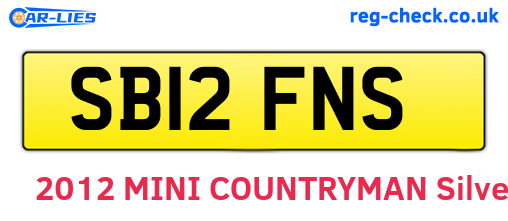 SB12FNS are the vehicle registration plates.
