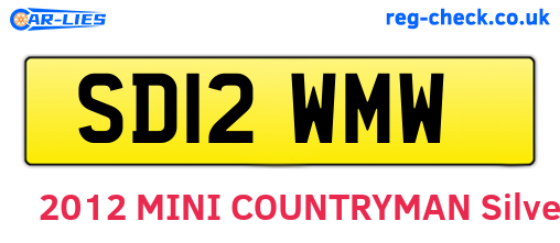 SD12WMW are the vehicle registration plates.
