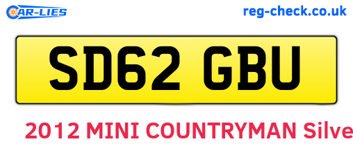 SD62GBU are the vehicle registration plates.