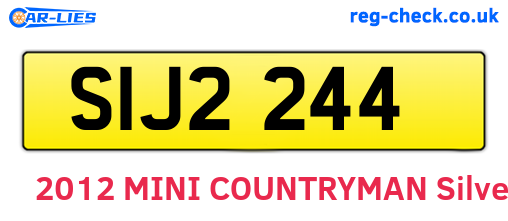 SIJ2244 are the vehicle registration plates.