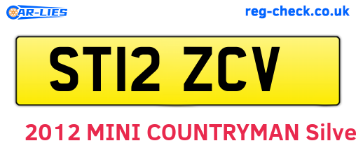 ST12ZCV are the vehicle registration plates.
