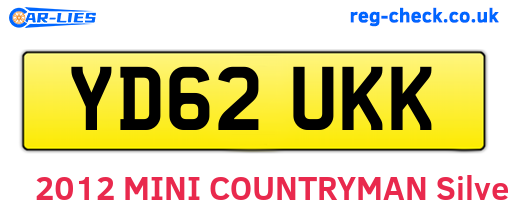 YD62UKK are the vehicle registration plates.