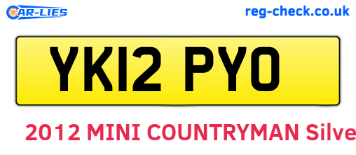 YK12PYO are the vehicle registration plates.