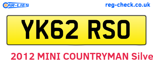 YK62RSO are the vehicle registration plates.