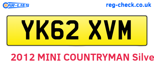 YK62XVM are the vehicle registration plates.