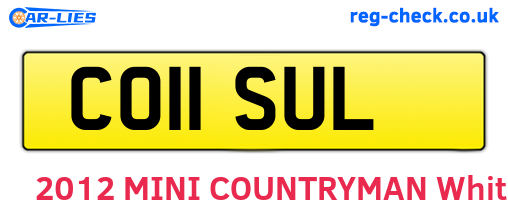 CO11SUL are the vehicle registration plates.