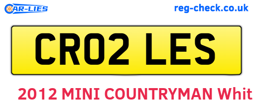CR02LES are the vehicle registration plates.